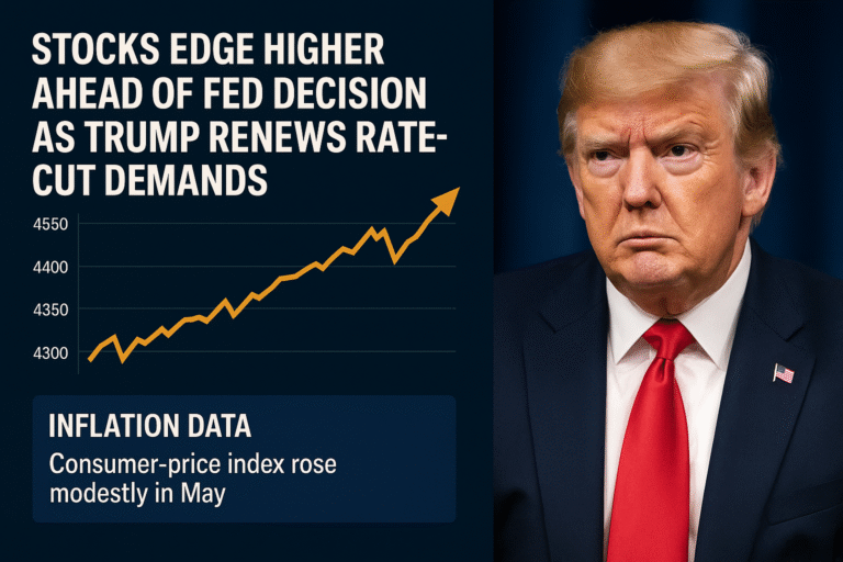 Stocks Edge Higher Ahead of Fed Decision as Trump Renews Rate-Cut Demands