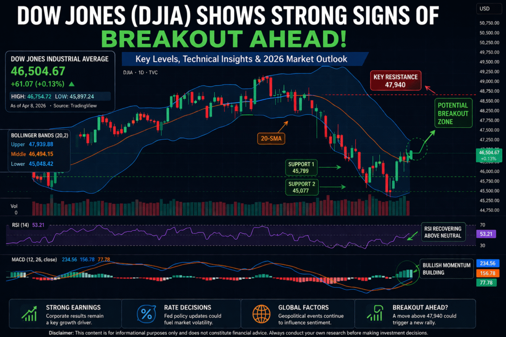 Dow Jones Near Key Support: Will DJIA Recover or Face Another Breakdown in 2026?